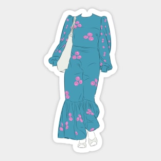 Villanelle's floral dress Sticker